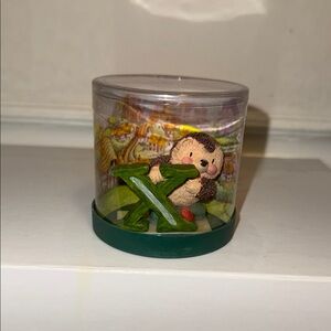 Hedgehog Figurine in Clear Display Case - Letter X